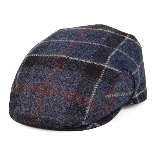 Barbour Hats Moons Tweed Flat Cap - Dark Blue