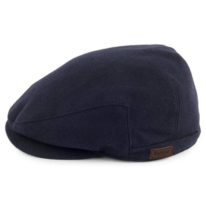 Barbour Hats Redshore Melton Wool Blend Flat Cap - Navy Blue