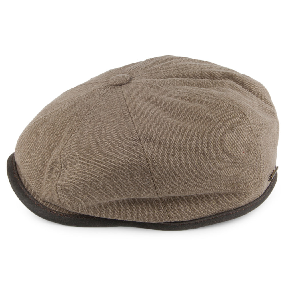 Stetson Hats Winter Fleeced Seward Canvas Newsboy Cap - Olive