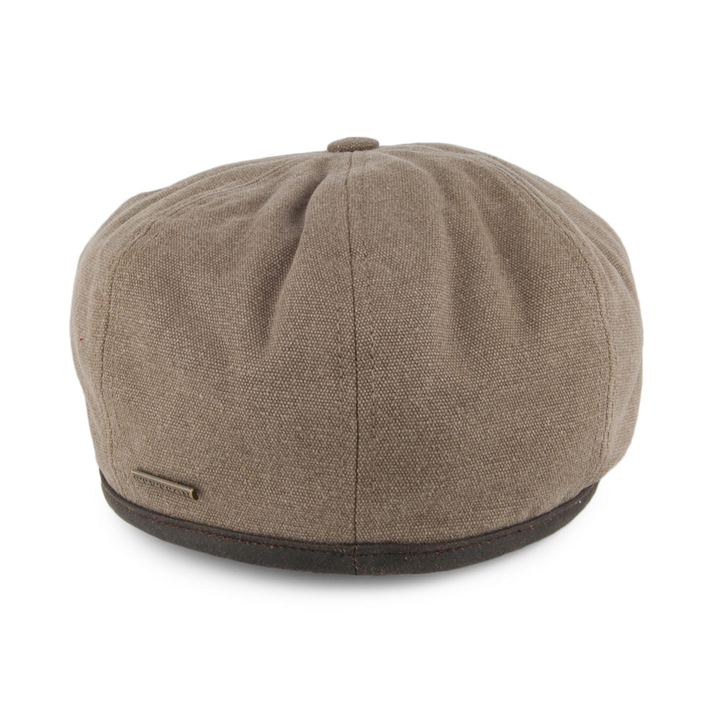 Stetson Hats Winter Fleeced Seward Canvas Newsboy Cap - Olive