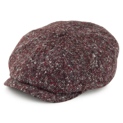 Stetson Hats Donegal Tweed Hatteras Newsboy Cap - Wine