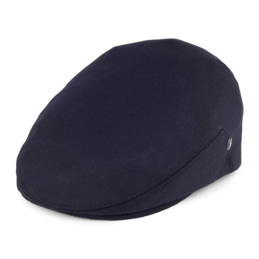 City Sport Loden Wool Flat Cap - Navy