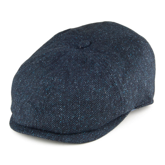 Failsworth Hats Silk Mix Hudson Newsboy Cap - Blue