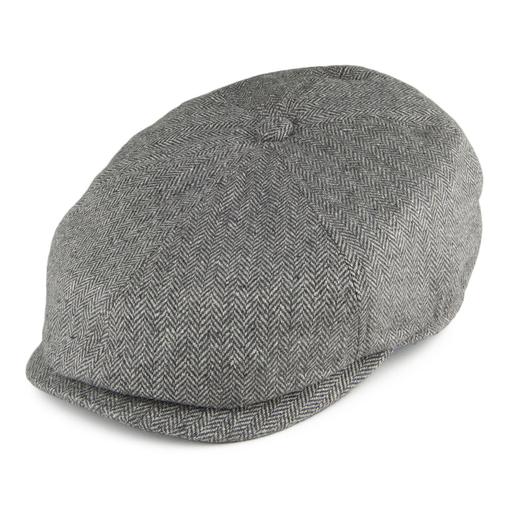 Failsworth Hats Silk Mix Hudson Newsboy Cap - Grey