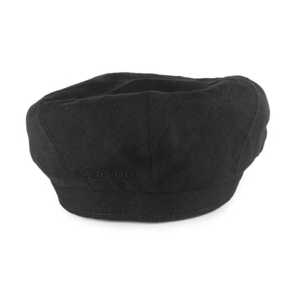 Stetson Hats Driver Linen Flat Cap - Black