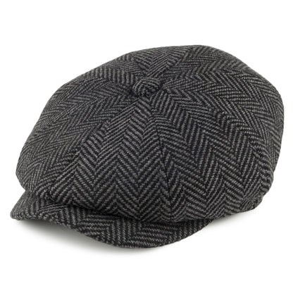 Barbour Hats Herringbone Newsboy Cap - Dark Grey