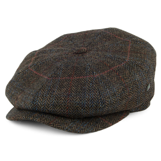 City Sport Herringbone Newsboy Cap - Olive