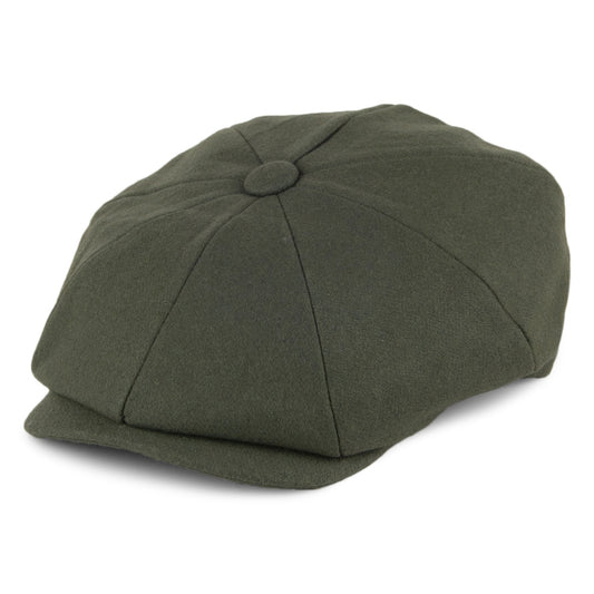 Christys Hats Melton Wool Newsboy Cap - Olive