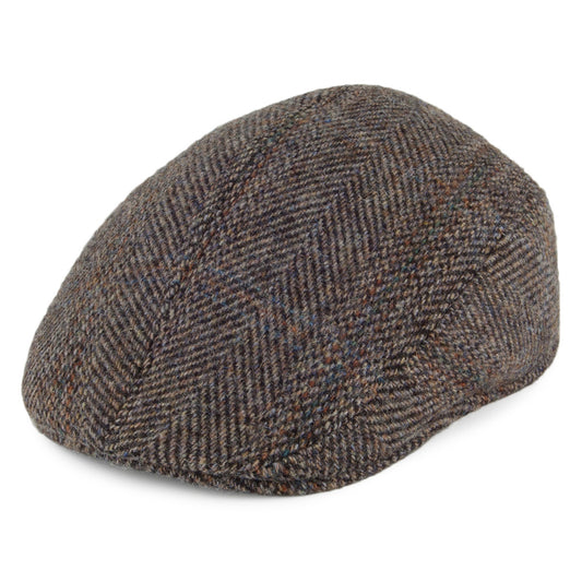 Crambes Hats HARRIS TWEED Ascot Flat Cap - Beige