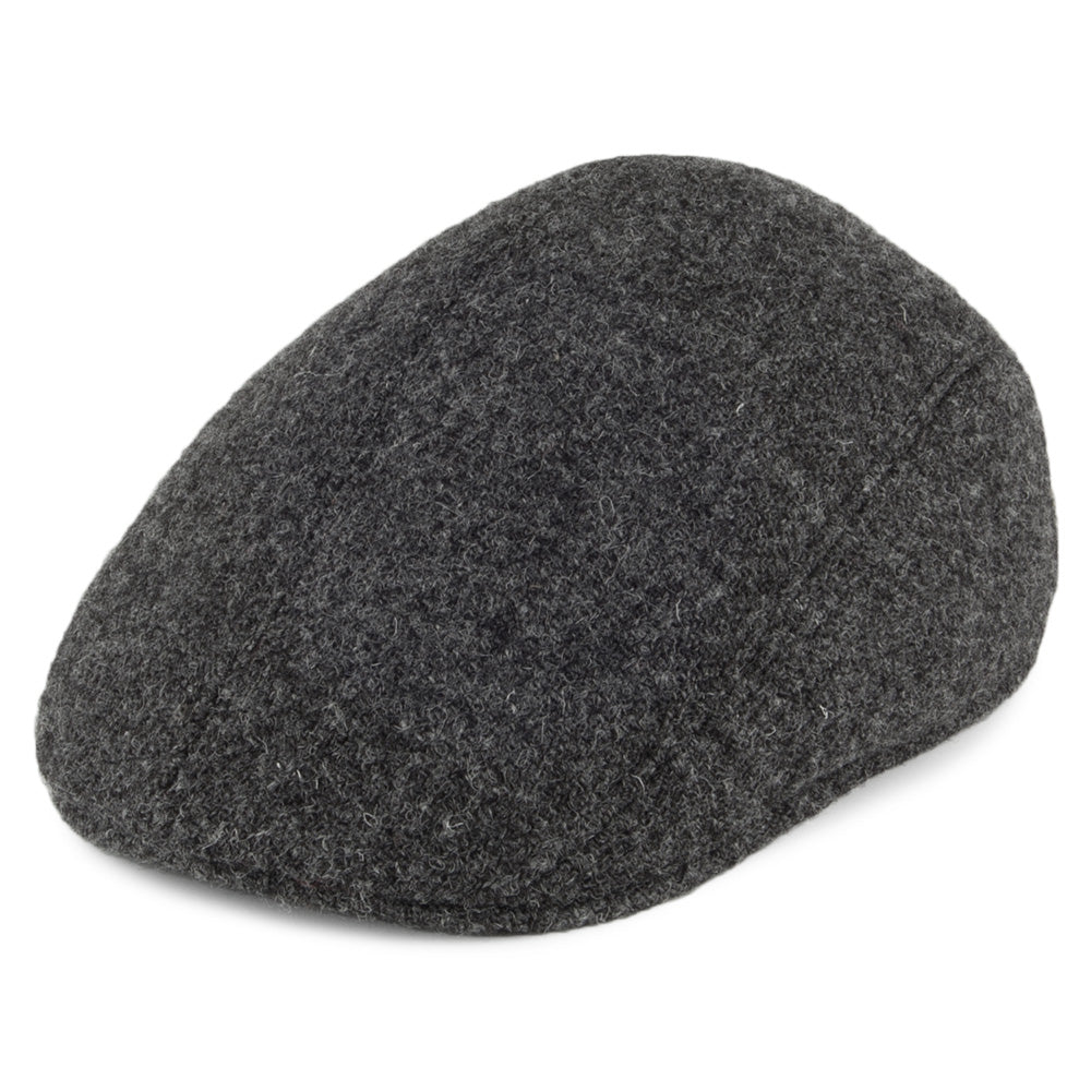 Crambes Hats HARRIS TWEED Ascot Flat Cap - Charcoal