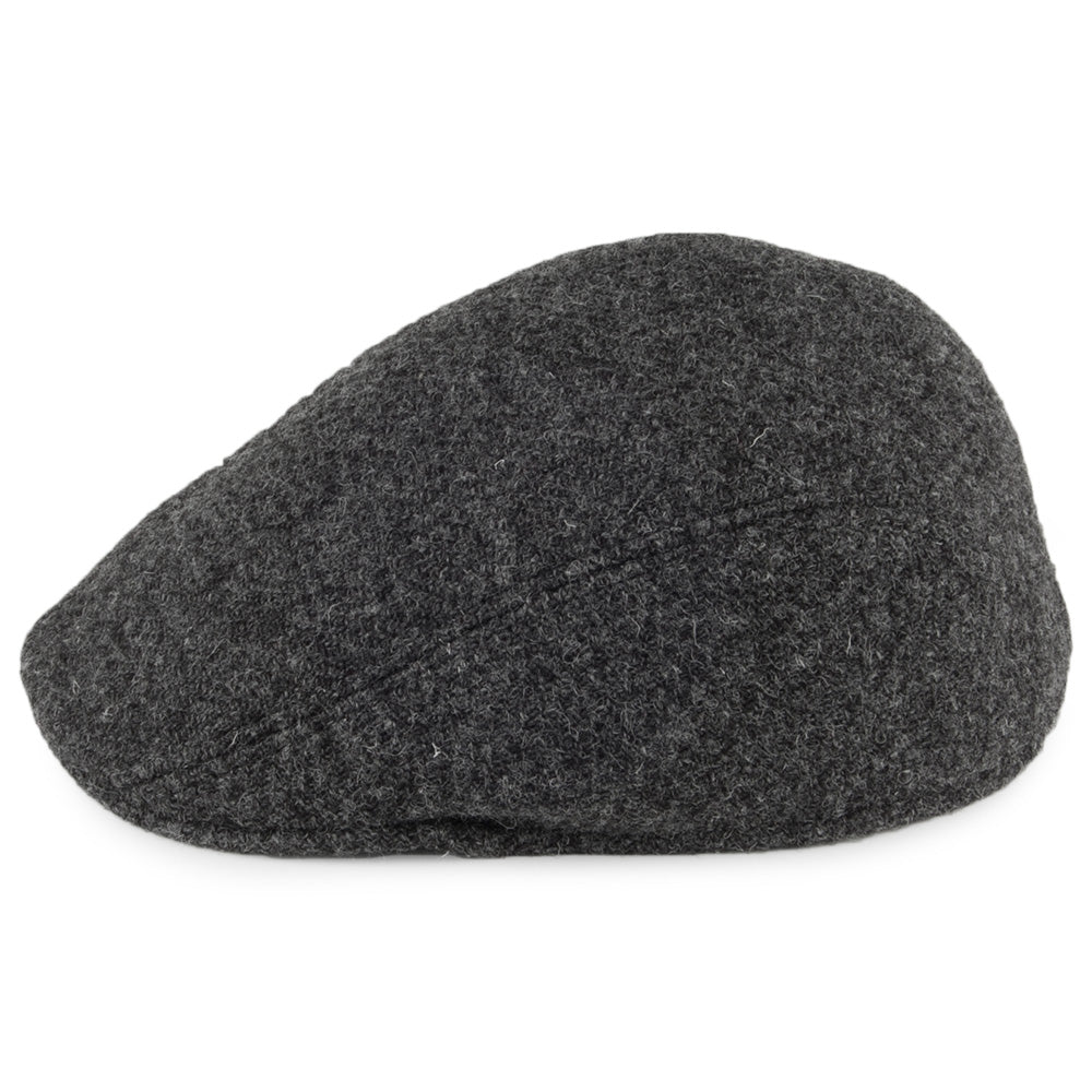 Crambes Hats HARRIS TWEED Ascot Flat Cap - Charcoal