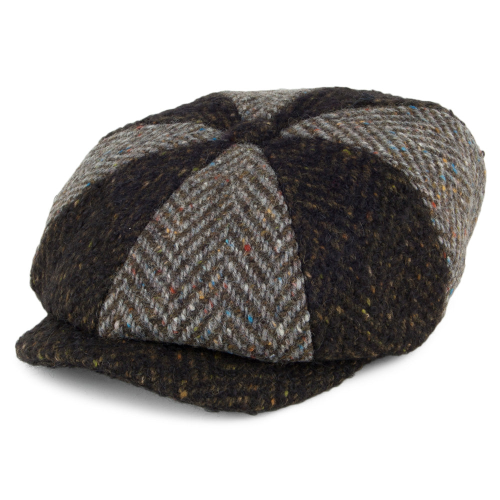 Failsworth Hats Donegal Tweed Magee Newsboy Cap - Green-Grey
