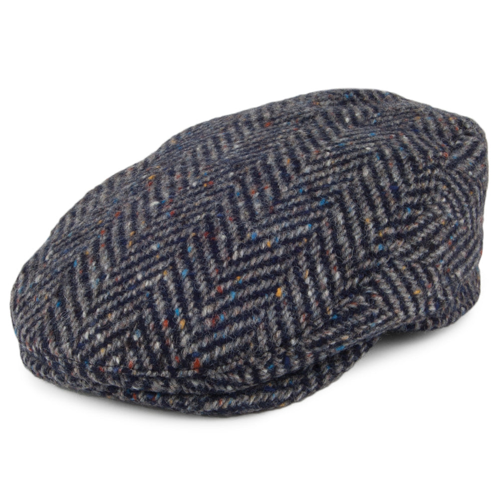 Failsworth Hats Longford Donegal Tweed Flat Cap - Grey Mix
