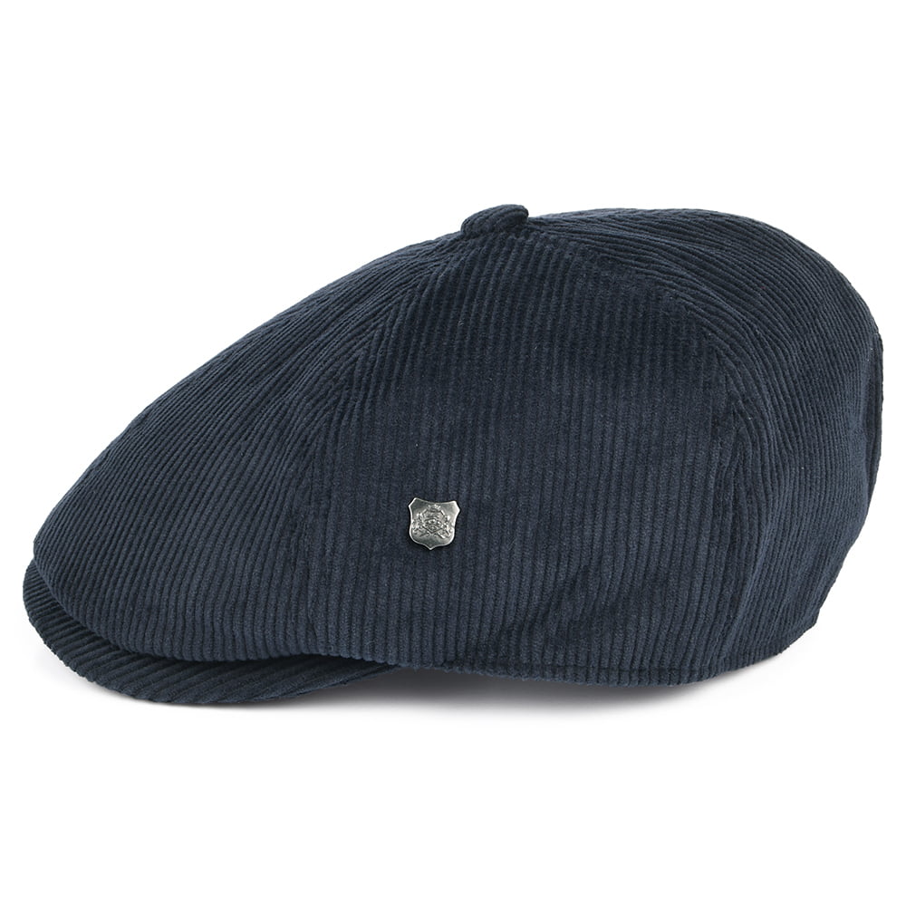 Failsworth Hats Hudson Corduroy Newsboy Cap - Navy Blue