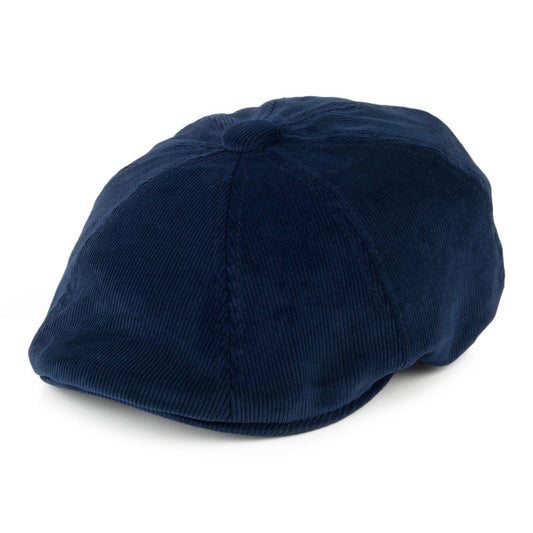 Kangol Hawker Corduroy Newsboy Cap - Navy Blue