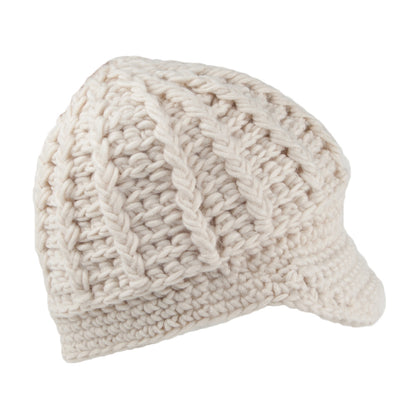Scala Hats Letizia Crochet Peaked Beanie Hat - Ivory
