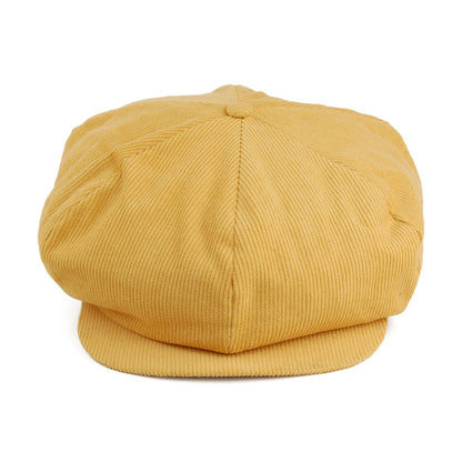 Brixton Hats Ollie Cord Newsboy Cap - Mustard