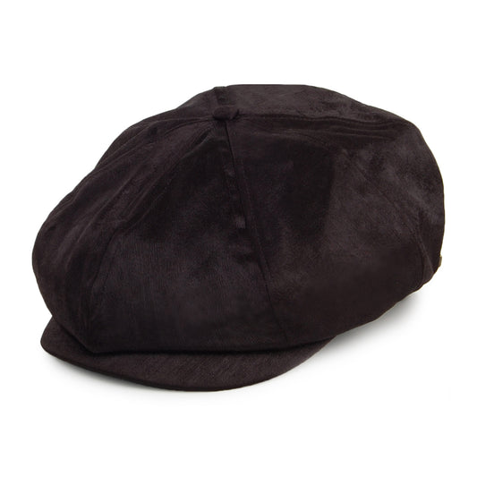 Brixton Hats Brood Satin Newsboy Cap - Black