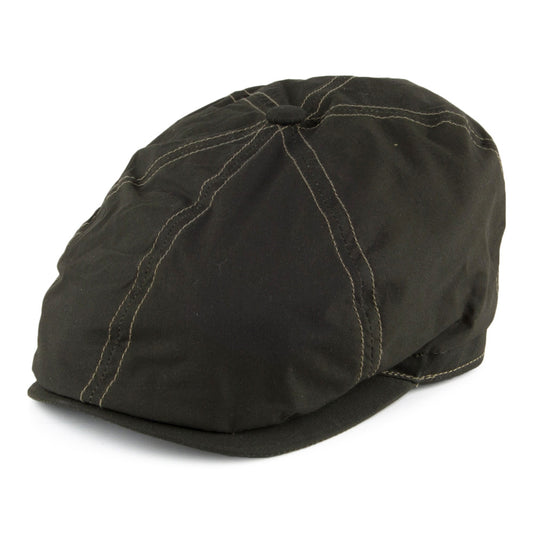 Failsworth Hats Hudson Dry Wax Newsboy Cap - Olive