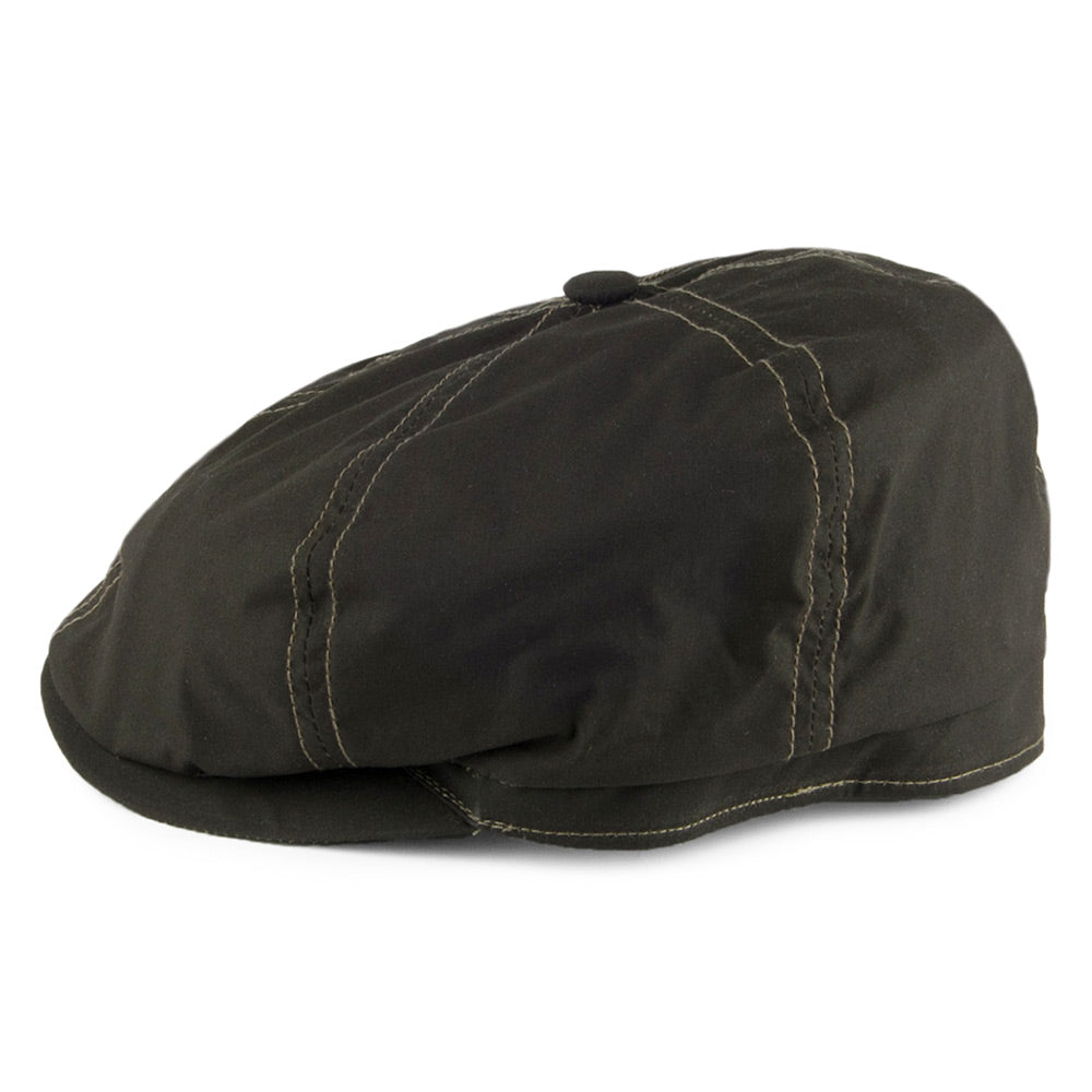 Failsworth Hats Hudson Dry Wax Newsboy Cap - Olive