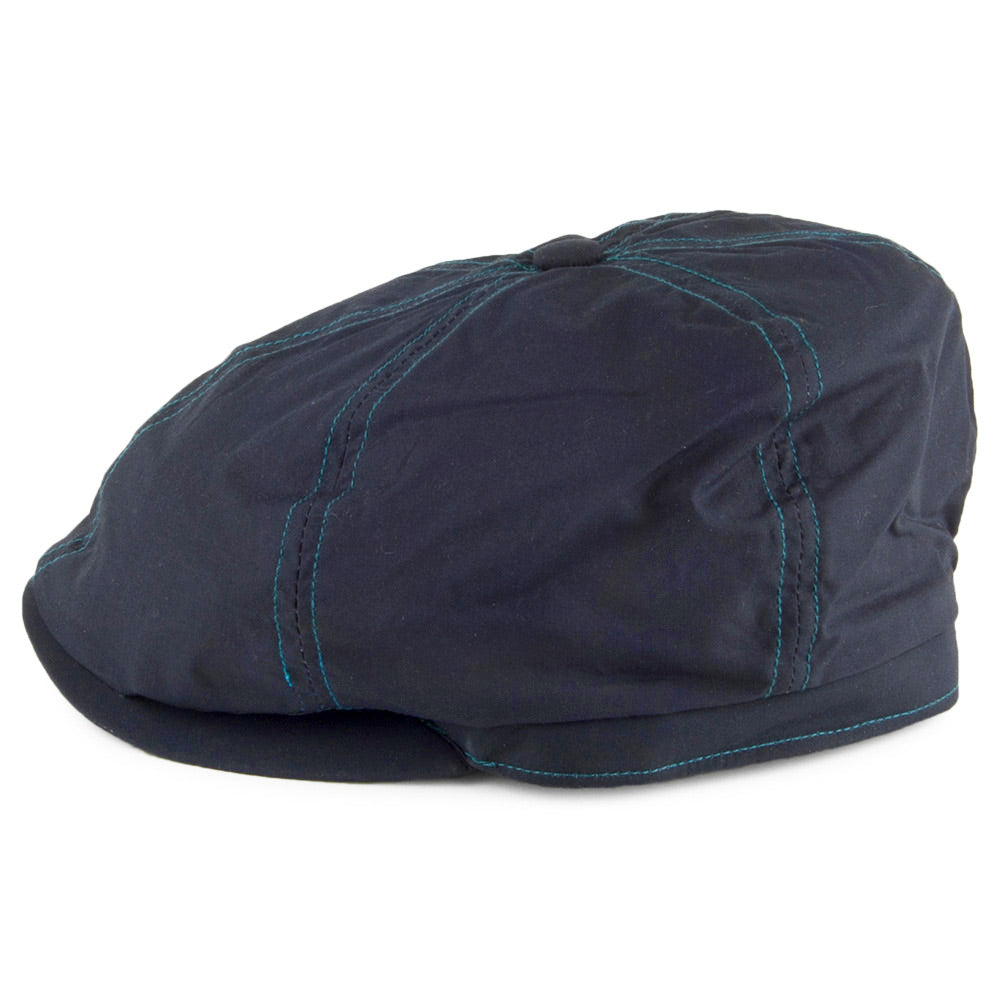 Failsworth Hats Hudson Dry Wax Newsboy Cap - Navy Blue