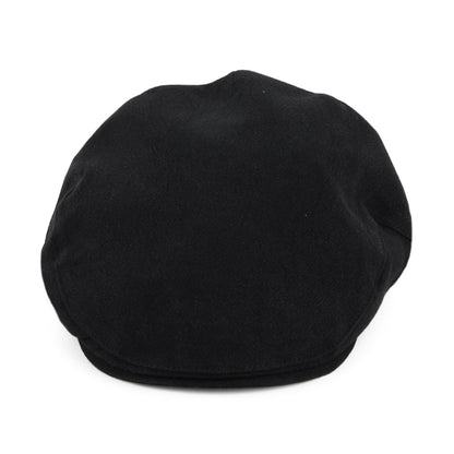 Christys Hats Skye Balmoral Heavy Linen-Cotton Flat Cap - Black