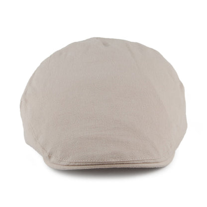 Christys Hats Skye Balmoral Heavy Linen-Cotton Flat Cap - Stone