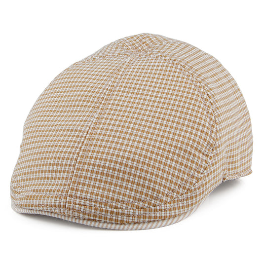 Goorin Fridays Chequered Flat Cap - Mustard