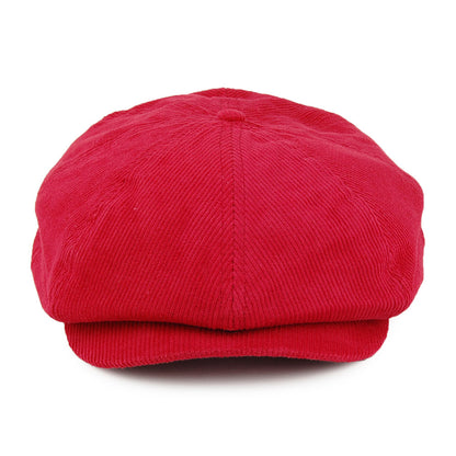 Brixton Hats Brood Cord Newsboy Cap - Cherry Red