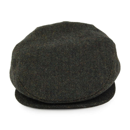 Barbour Hats Barlow Herringbone Wool Flat Cap - Olive