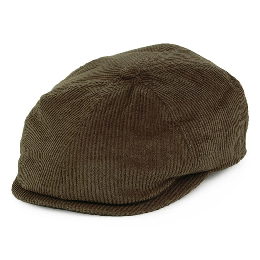 Barbour Hats Nelson Cotton Corduroy Newsboy Cap - Olive