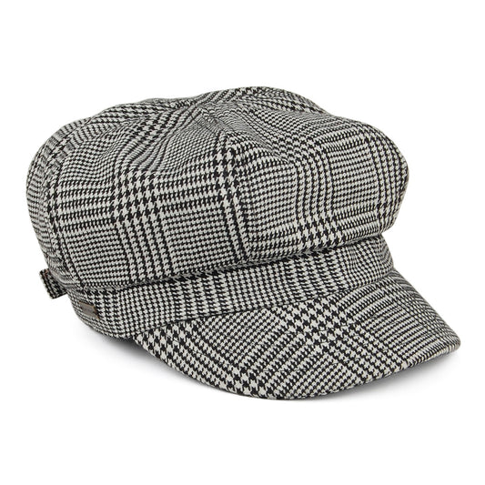 Betmar Hats Boy Meets Girl Glen Plaid Newsboy Cap - Black-White