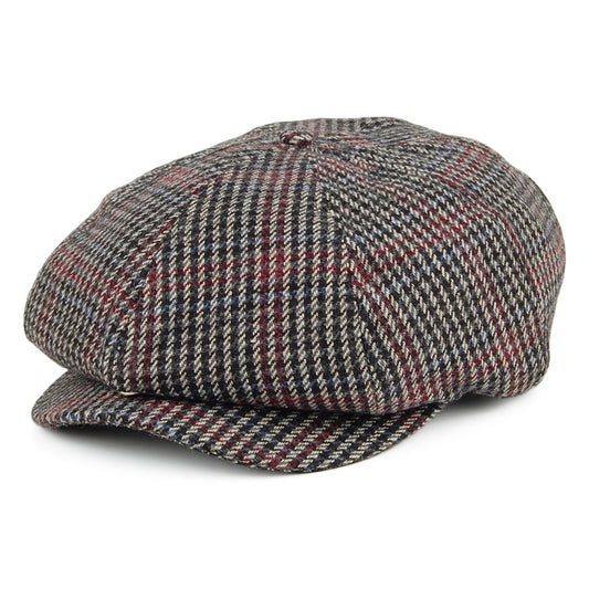 Brixton Hats Brood Houndstooth Adjustable Newsboy Cap - Black-Navy
