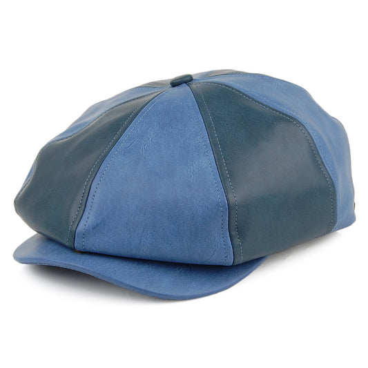 Brixton Hats Brood Multi-Panel Newsboy Cap - Blue-Navy
