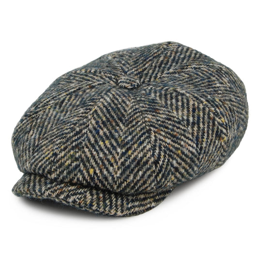 Stetson Hatteras Herringbone Wool Newsboy Cap - Emerald