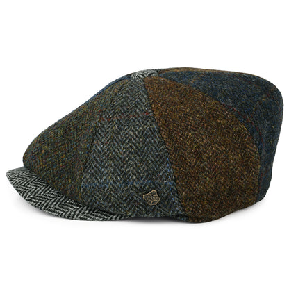 Failsworth Hats Harris Tweed Lewis II Newsboy Cap - Multi-Coloured