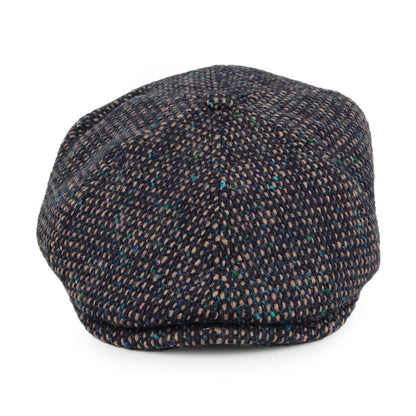 Failsworth Hats Hudson Donegal Tweed Newsboy Cap - Blue-Mix