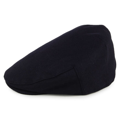 Christys Hats Balmoral Melton Wool Flat Cap - Navy Blue