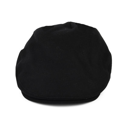 Christys Hats Balmoral Melton Wool Flat Cap - Black