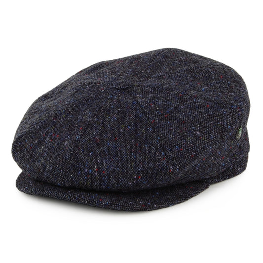 City Sport Donegal Tweed Newsboy Cap - Navy Multi