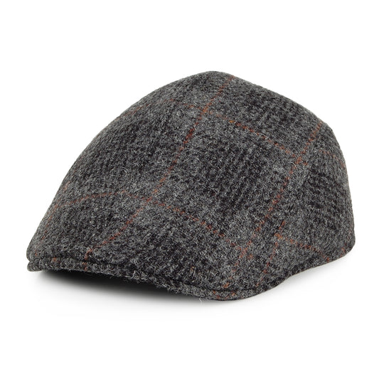 Crambes Hats Daily HARRIS TWEED Ascot Flat Cap - Grey Multi