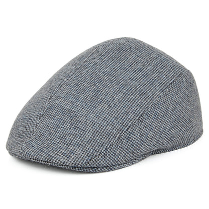 Crambes Hats Wool Cashmere Ascot Flat Cap - Blue-Multi