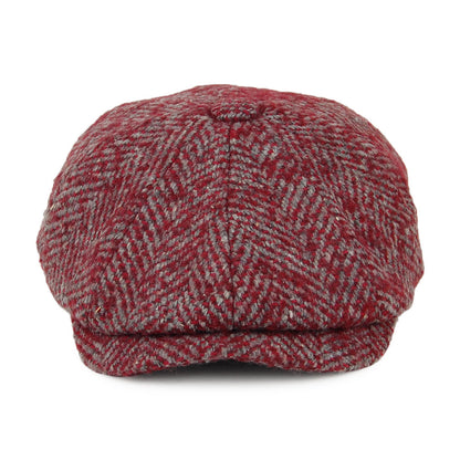 Denton Hats Chunky Wool Herringbone Newsboy Cap - Red-Multi