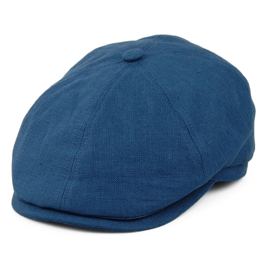 Failsworth Hats Hudson Irish Linen Newsboy Cap - Denim