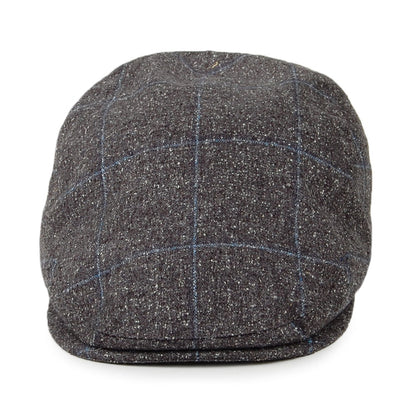 Failsworth Hats Mallalieus Silk-Cotton Mix Sports Flat Cap - Grey-Blue