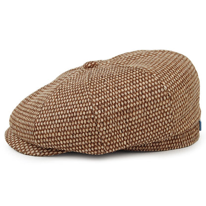 Stetson Hats Hatteras Toyo Newsboy Cap - Brown-Natural