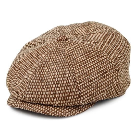 Stetson Hats Hatteras Toyo Newsboy Cap - Brown-Natural