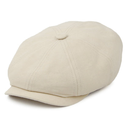 Stetson Hats Cotton-Linen Newsboy Cap - Natural