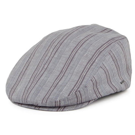 Bailey Hats Fleet Striped Flat Cap - Grey