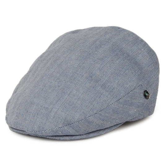 City Sport Promo Lightweight Herringbone Flat Cap - Blue